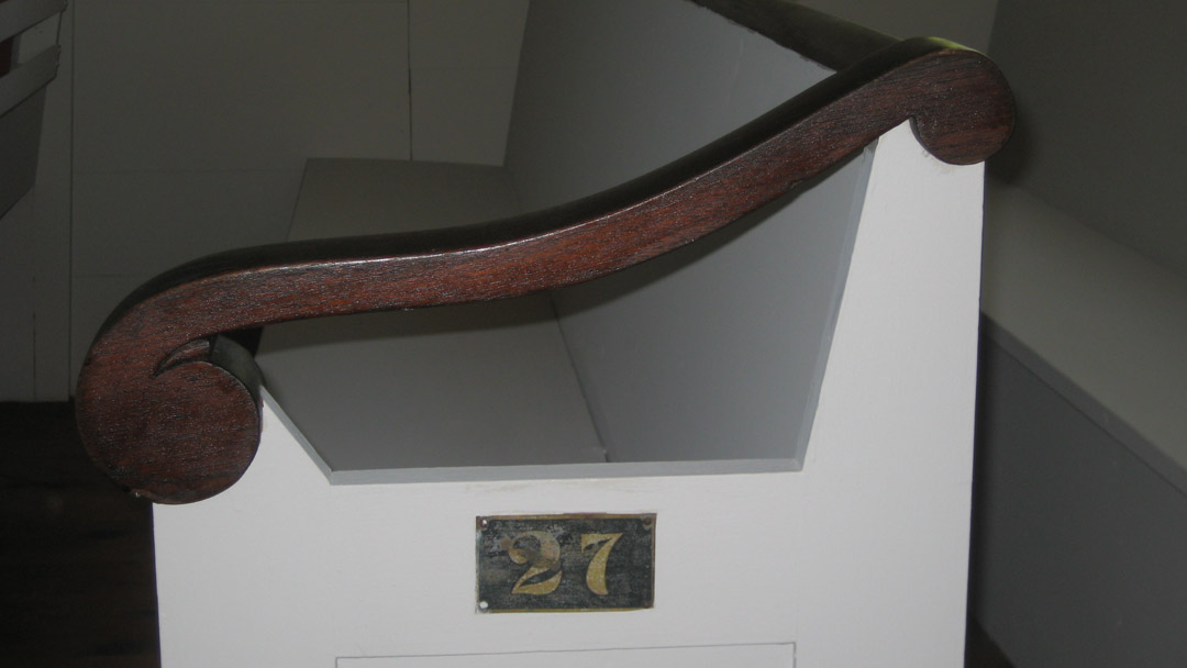 Pews were numbered